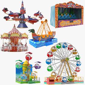 3D Six Amusement Park Games Collection